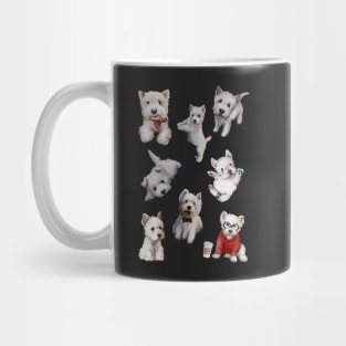 Westies Dogs Sticker Set Extended Mug